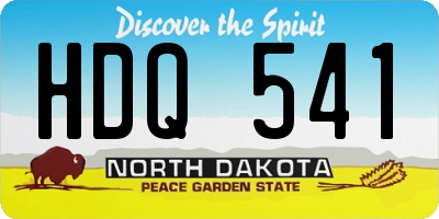 ND license plate HDQ541