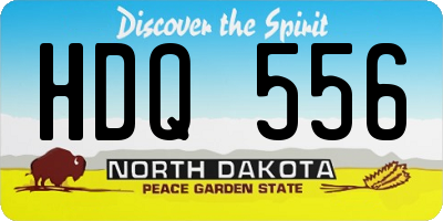 ND license plate HDQ556