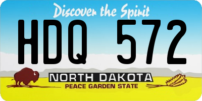 ND license plate HDQ572