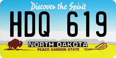 ND license plate HDQ619