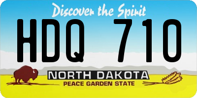 ND license plate HDQ710