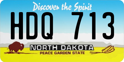 ND license plate HDQ713