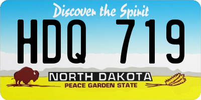 ND license plate HDQ719