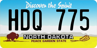 ND license plate HDQ775