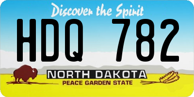 ND license plate HDQ782