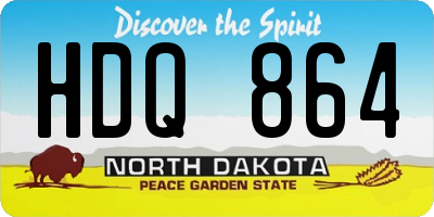 ND license plate HDQ864