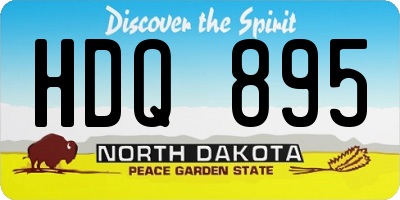 ND license plate HDQ895