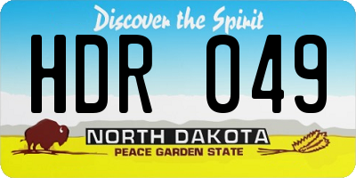 ND license plate HDR049