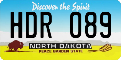 ND license plate HDR089