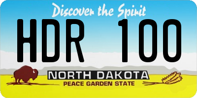 ND license plate HDR100