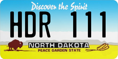 ND license plate HDR111