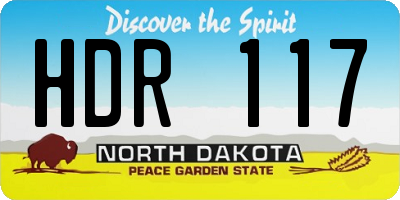 ND license plate HDR117