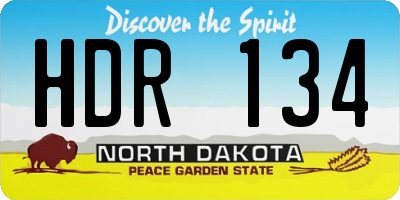 ND license plate HDR134