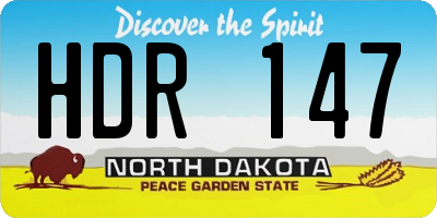 ND license plate HDR147