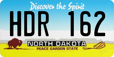 ND license plate HDR162