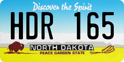 ND license plate HDR165