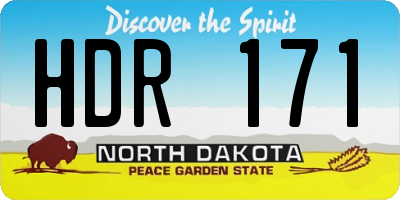 ND license plate HDR171