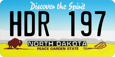 ND license plate HDR197