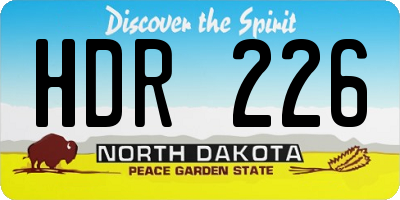 ND license plate HDR226