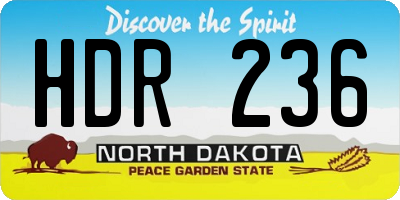 ND license plate HDR236