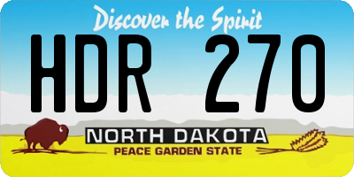 ND license plate HDR270