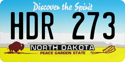ND license plate HDR273