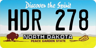 ND license plate HDR278