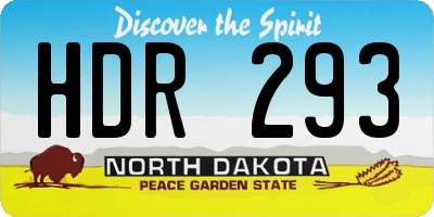 ND license plate HDR293