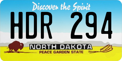 ND license plate HDR294