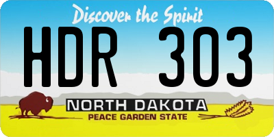 ND license plate HDR303