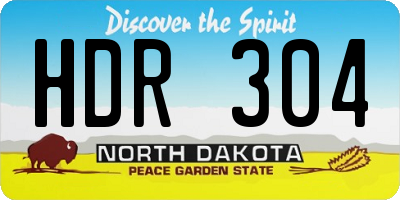 ND license plate HDR304