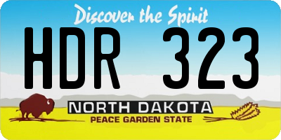 ND license plate HDR323