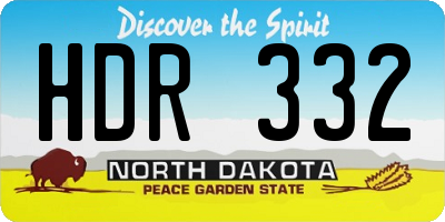 ND license plate HDR332