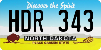 ND license plate HDR343