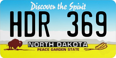 ND license plate HDR369