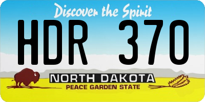 ND license plate HDR370