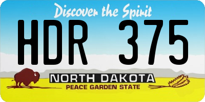ND license plate HDR375