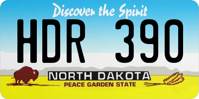 ND license plate HDR390