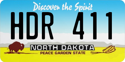 ND license plate HDR411