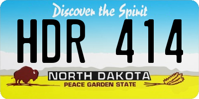 ND license plate HDR414