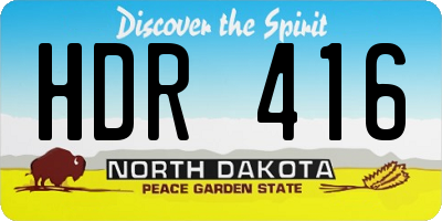 ND license plate HDR416