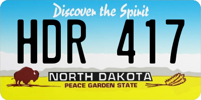 ND license plate HDR417