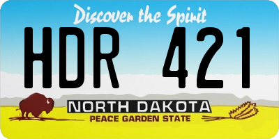 ND license plate HDR421