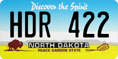 ND license plate HDR422