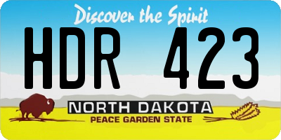 ND license plate HDR423