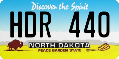 ND license plate HDR440