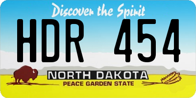 ND license plate HDR454