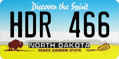 ND license plate HDR466