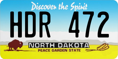 ND license plate HDR472