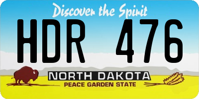 ND license plate HDR476